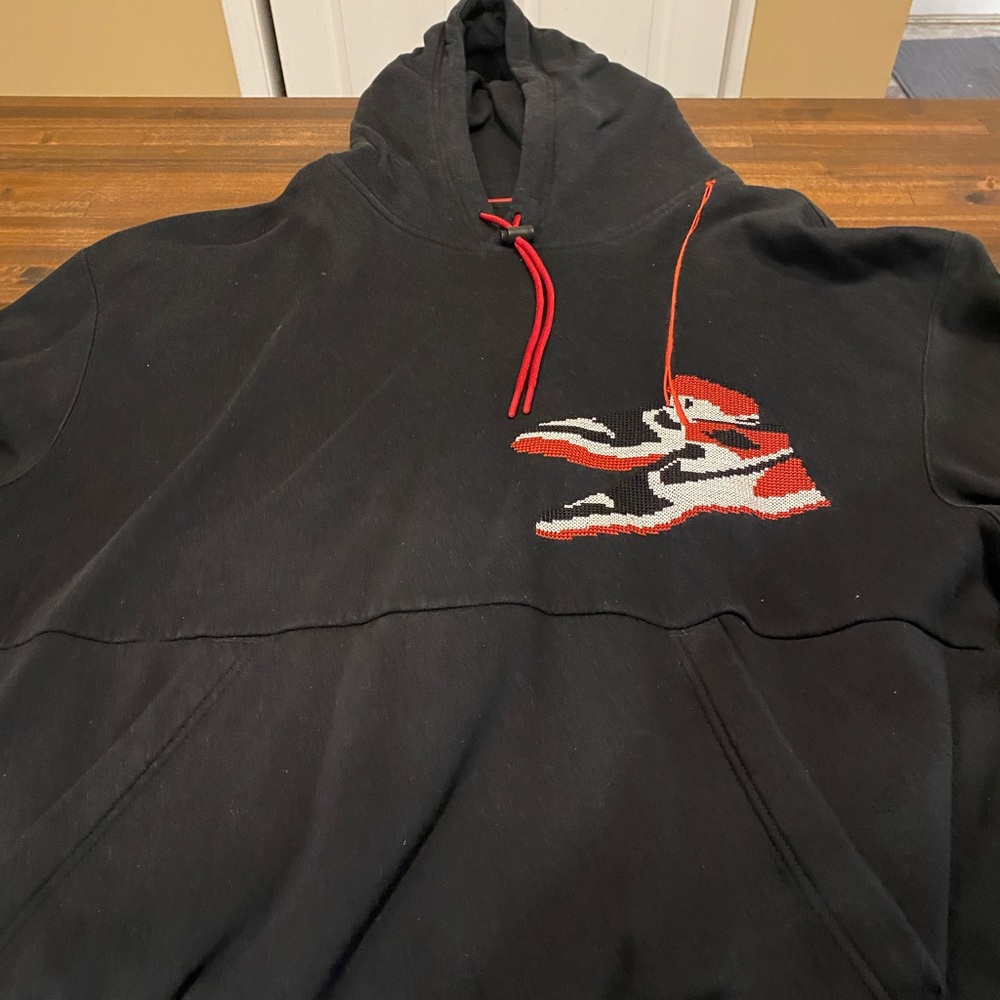Jordan Black Sweater with Red Details